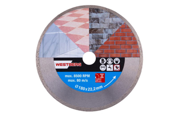 Slika Rezna ploča dijamantska puna WESTBERG Ø180 x 2.3 x 22.2 mm DIAMANT 77.015 / 21018